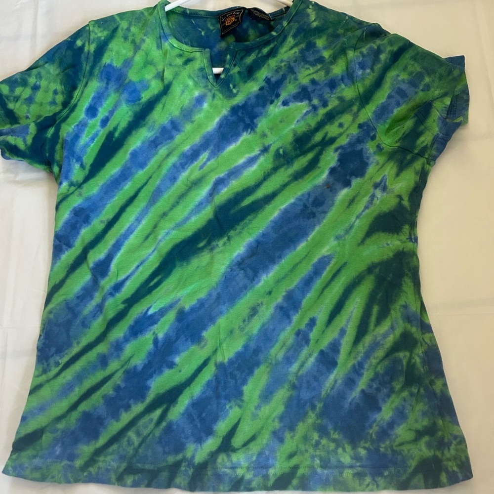 Route 66 Blue and Green Short Sleeve Tee
